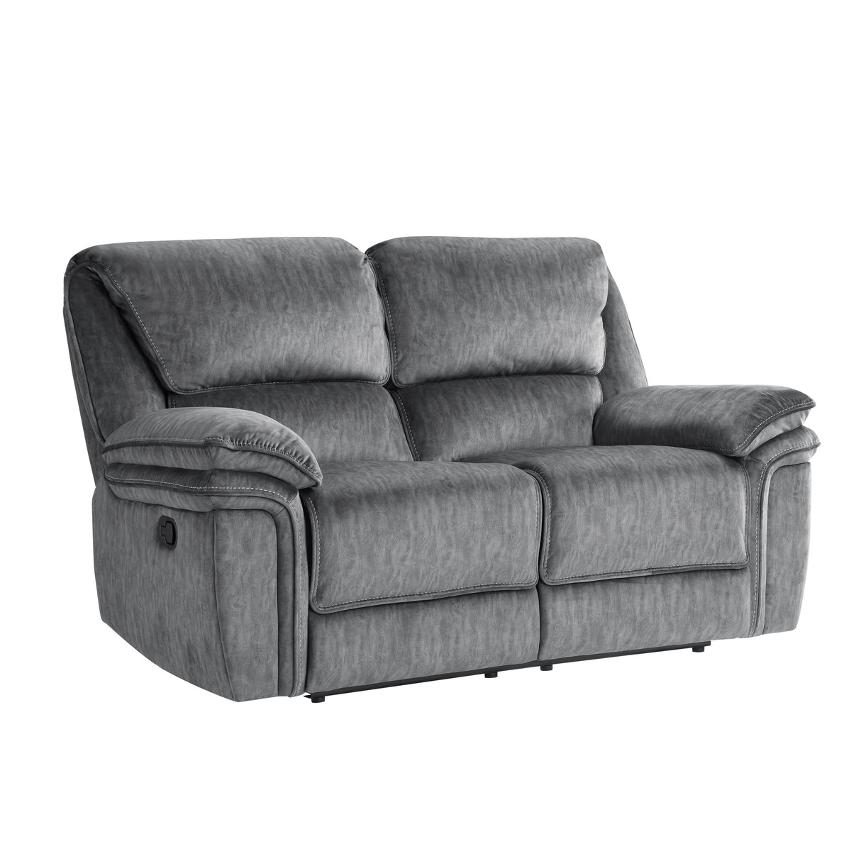 Muirfield Gray Double Reclining Loveseat