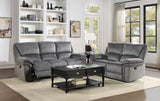 Muirfield Gray Double Reclining Loveseat