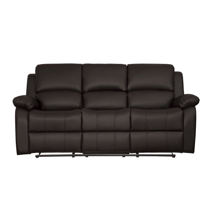 Clarkdale Brown Double Reclining Sofa With Center Drop-Down Cup Holders