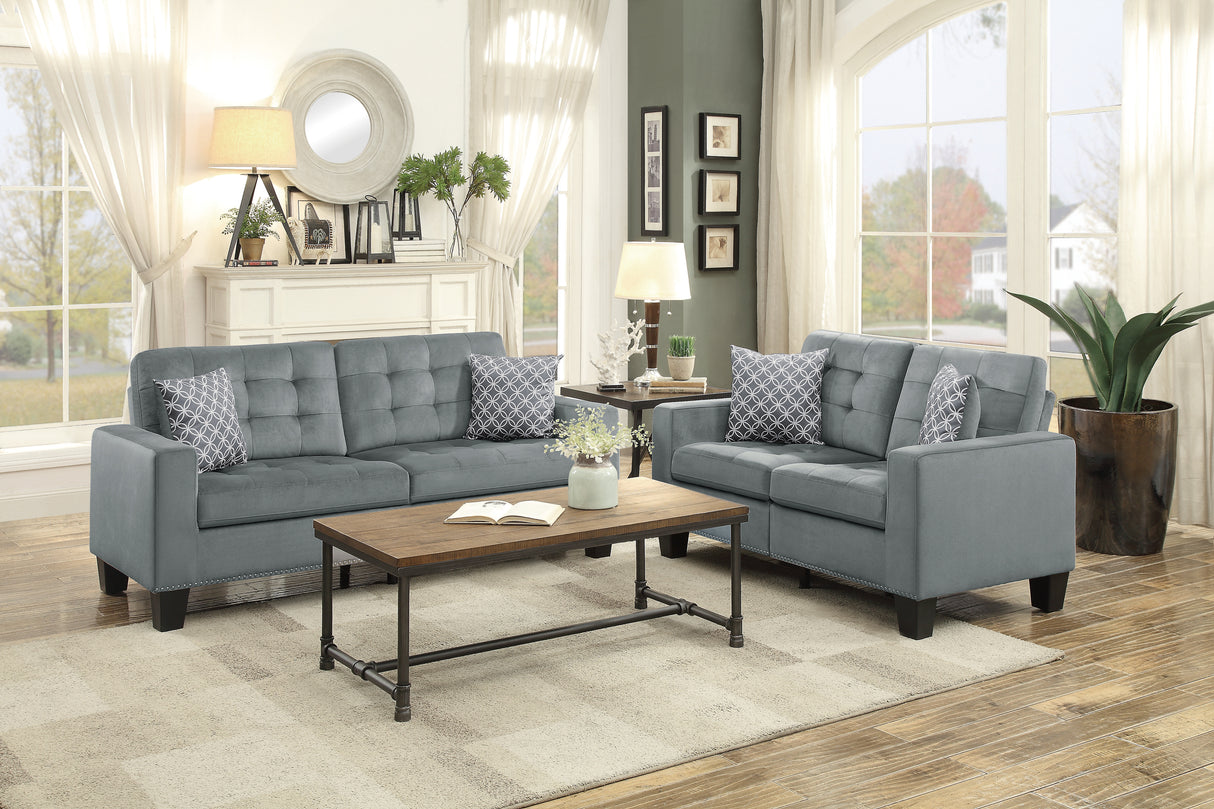 Lantana Gray Love Seat