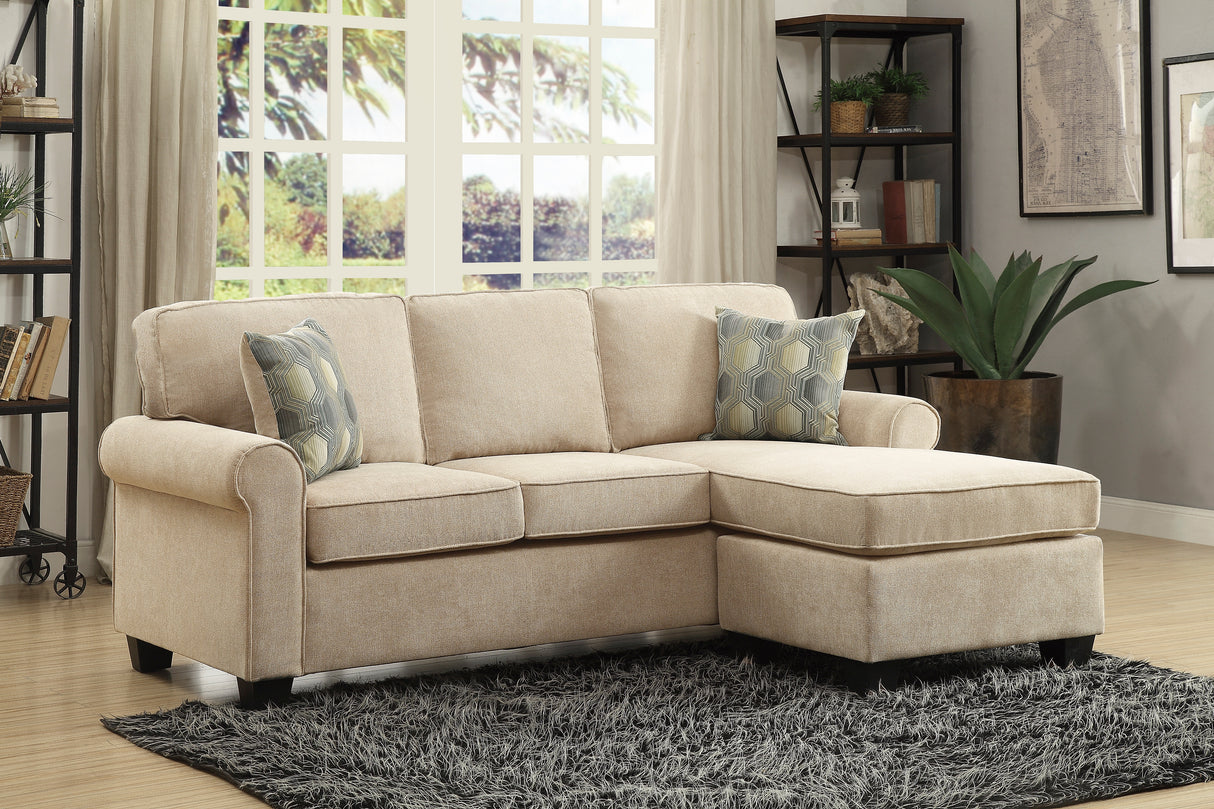 Clumber Brown Reversible Sofa Chaise