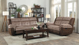 Chai Brown Double Reclining Sofa