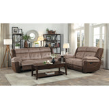 Chai Brown Double Reclining Sofa