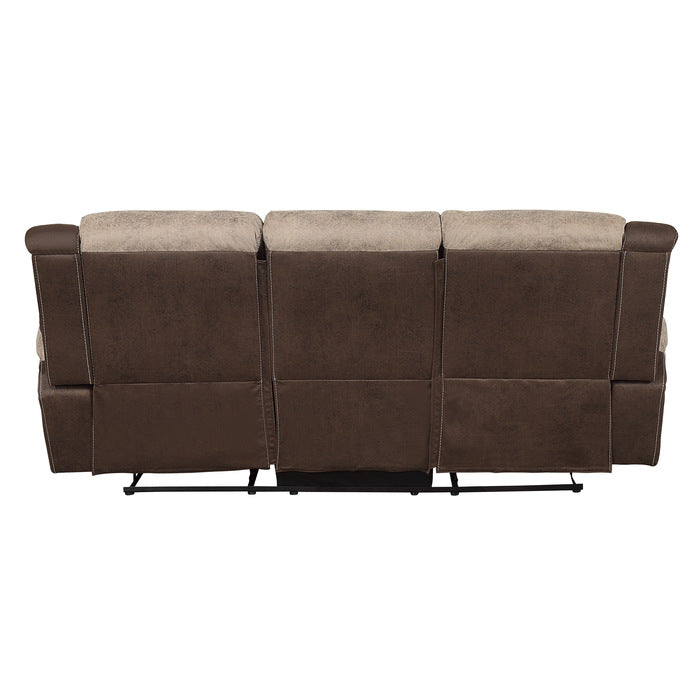 Chai Brown Double Reclining Sofa