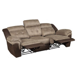 Chai Brown Double Reclining Sofa