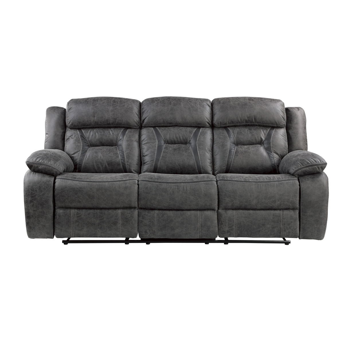 Madrona Hill Gray Double Reclining Sofa