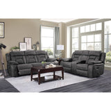 Madrona Hill Gray Double Reclining Loveseat with Center Console