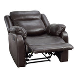 Yerba Brown Microfiber Lay Flat Reclining Chair