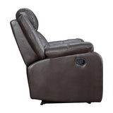 Yerba Brown Microfiber Lay Flat Reclining Chair