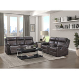 Yerba Brown Microfiber Double Lay Flat Reclining Sofa