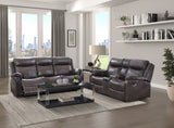 Yerba Brown Microfiber Double Lay Flat Reclining Loveseat