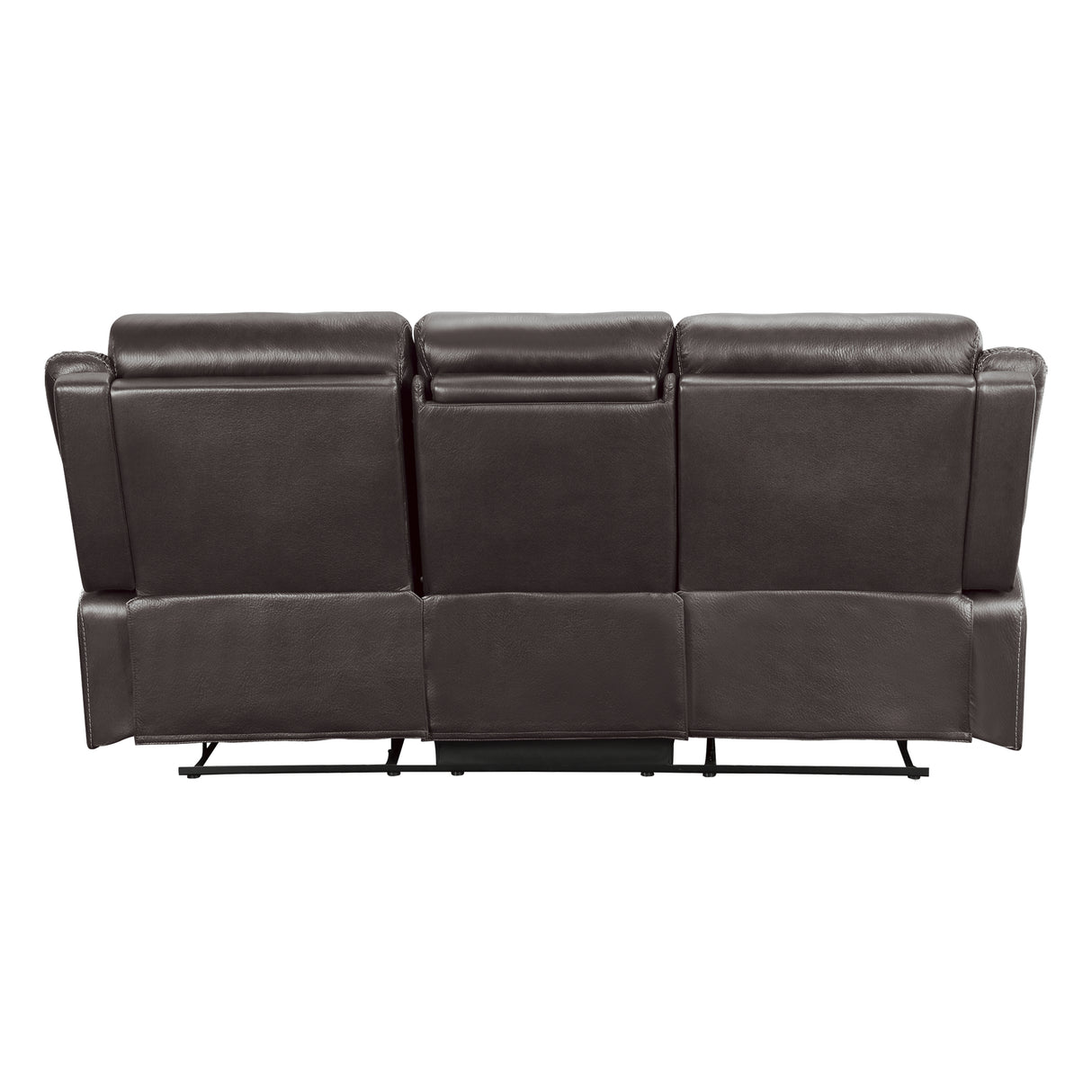 Yerba Brown Microfiber Double Lay Flat Reclining Sofa