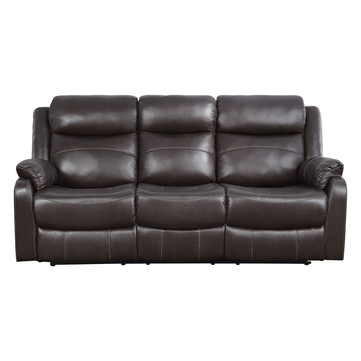 Yerba Brown Microfiber Double Lay Flat Reclining Sofa