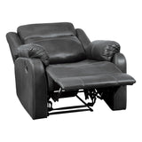 Yerba Gray Microfiber Lay Flat Reclining Chair