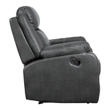 Yerba Gray Microfiber Lay Flat Reclining Chair