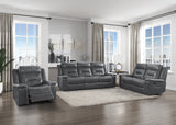 Darwan Gray Double Lay Flat Reclining Sofa