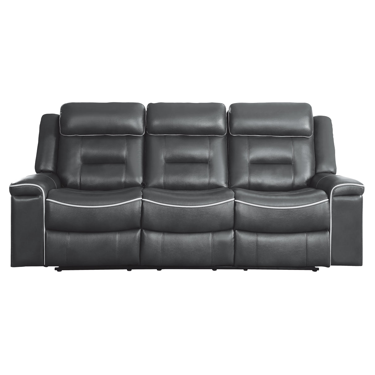 Darwan Gray Double Lay Flat Reclining Sofa