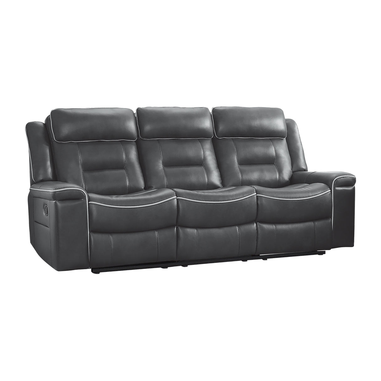 Darwan Gray Double Lay Flat Reclining Sofa