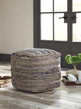 Absalom Denim Pouf