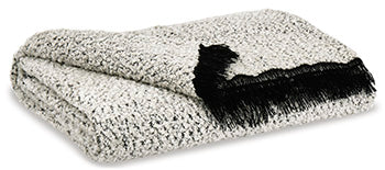 Leonita Black/White Throw