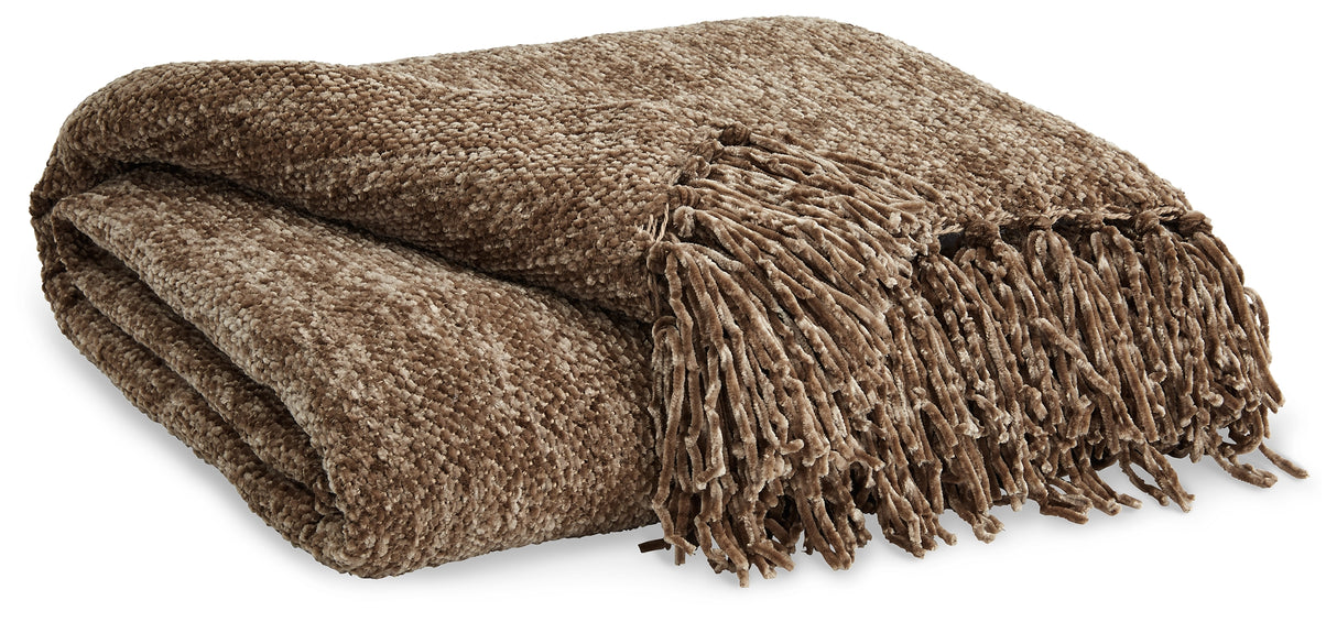 Tamish Brown Throw (Set Of 3)