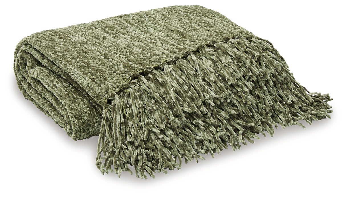 Tamish Green Throw (Set Of 3)