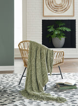 Tamish Green Throw (Set Of 3)