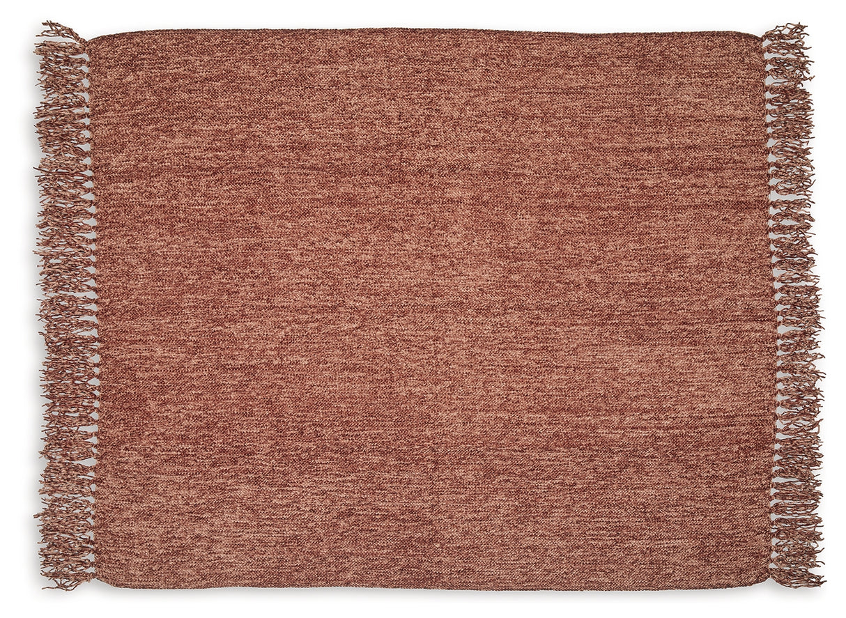 Tamish Rust Throw (Set Of 3)