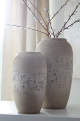 Dimitra Brown/Cream Vase (Set Of 2)