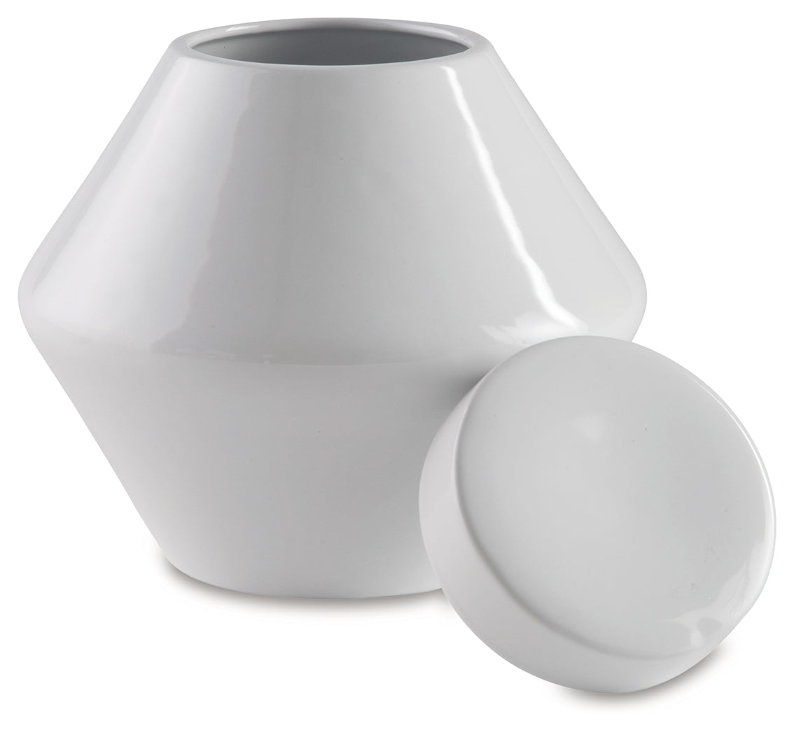 Domina White Jar (Set Of 2)