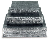 Keldy Antique Pewter Finish Box (Set Of 3)