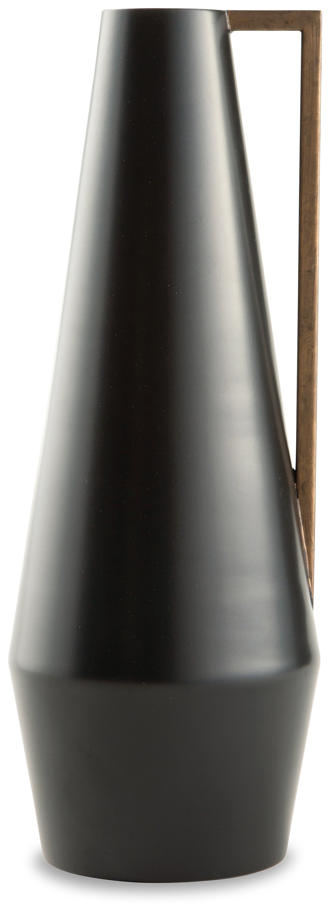 Pouderbell Black/Gold Finish Vase