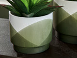 Ardenridge Green/White Planter (Set Of 2)