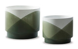 Ardenridge Green/White Planter (Set Of 2)