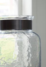 Lukasvale Clear/Pewter Finish Vase