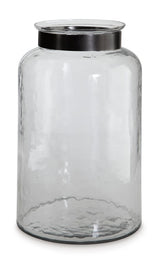 Lukasvale Clear/Pewter Finish Vase