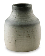 Moorestone Gray/Black Vase