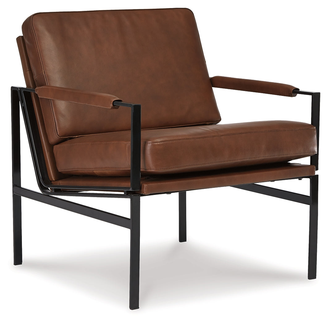 Puckman Brown/Silver Finish Accent Chair