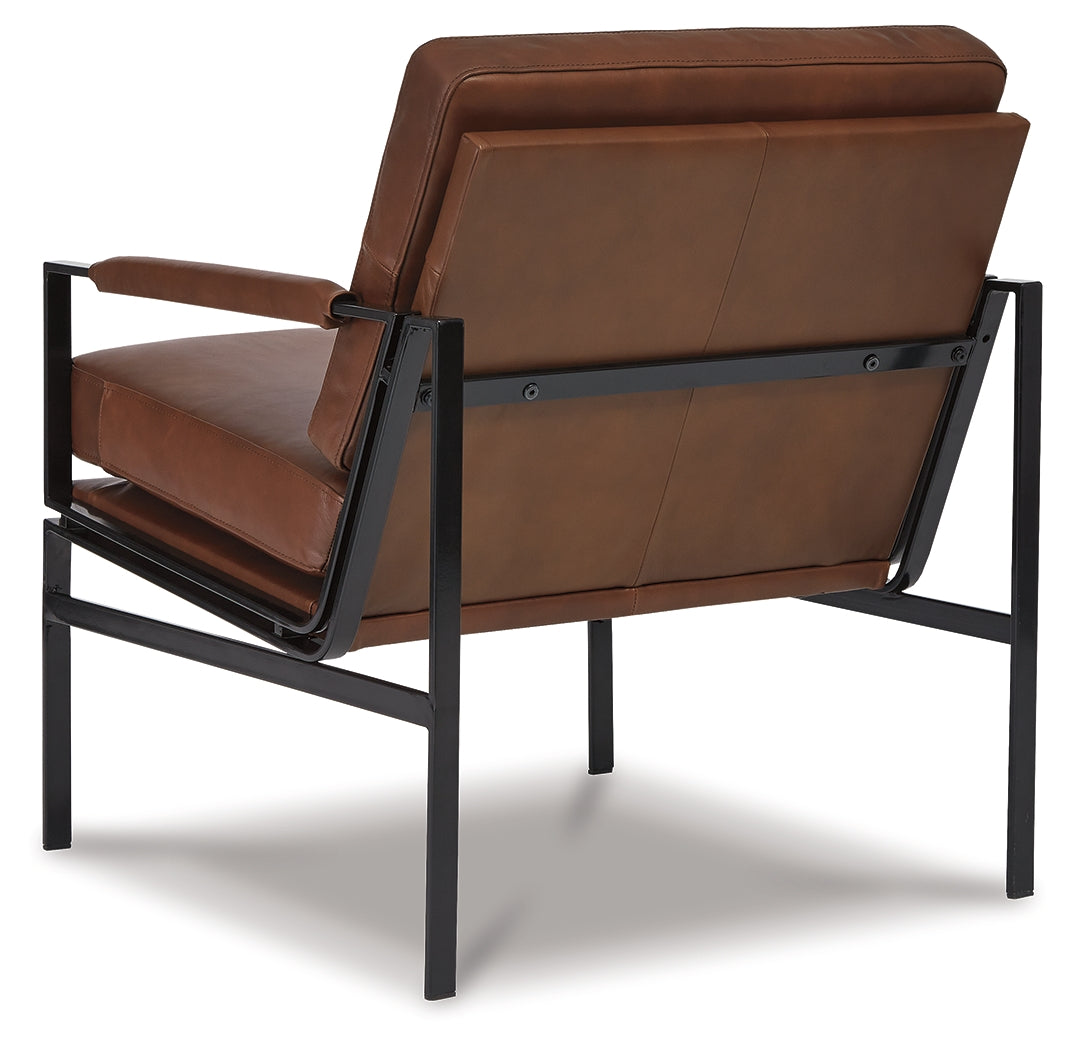 Puckman Brown/Silver Finish Accent Chair