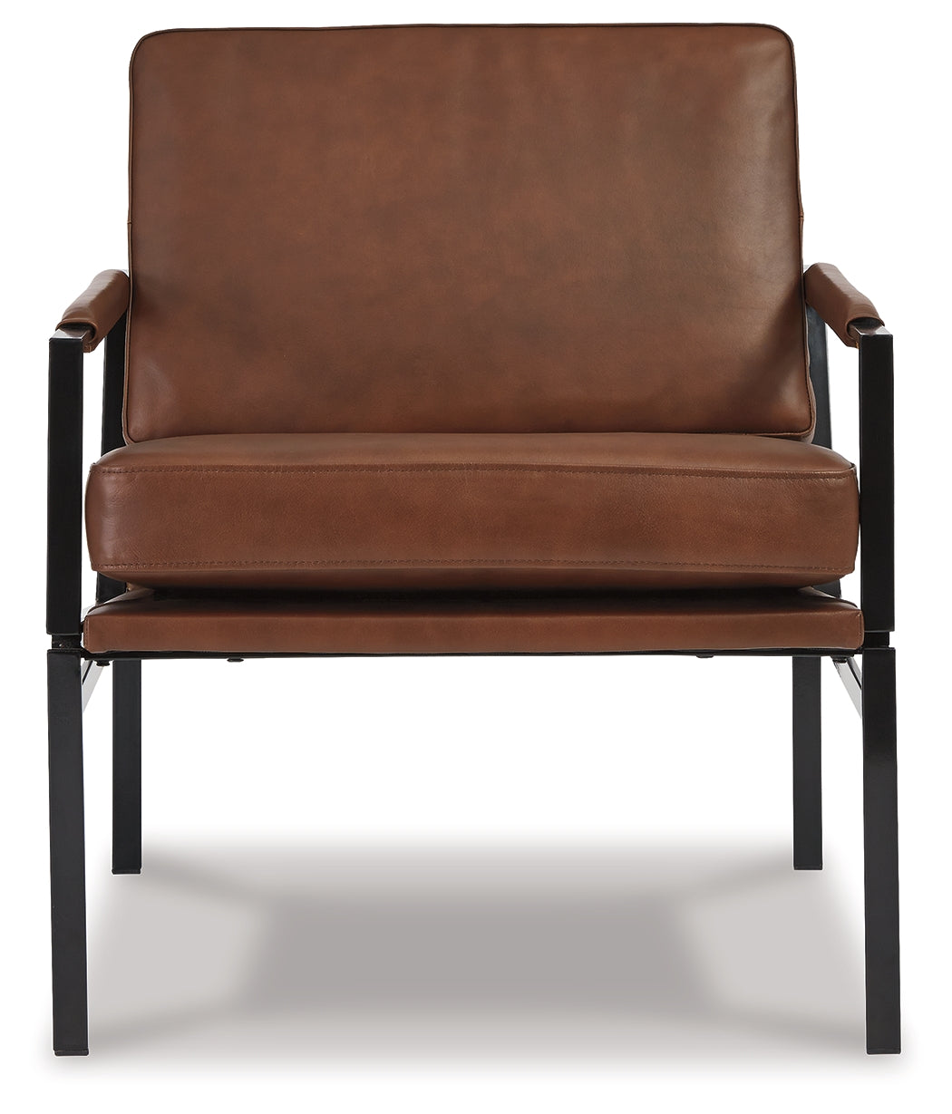 Puckman Brown/Silver Finish Accent Chair