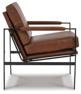 Puckman Brown/Silver Finish Accent Chair