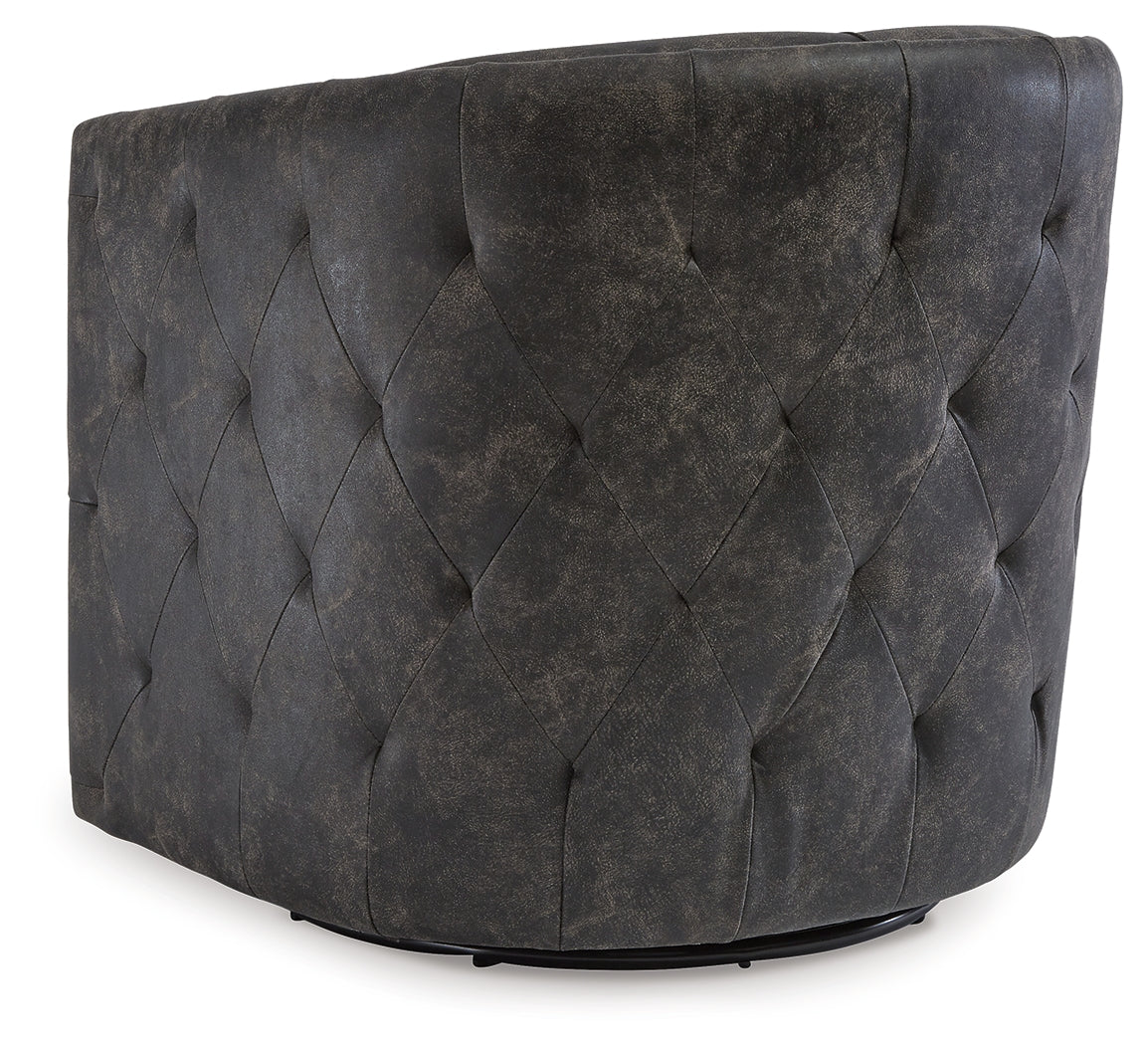 Brentlow Distressed Black Accent Chair