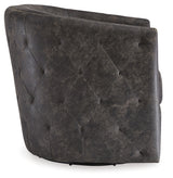 Brentlow Distressed Black Accent Chair