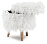 Elson White Storage Ottoman