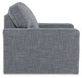 Olwenburg Denim Swivel Accent Chair