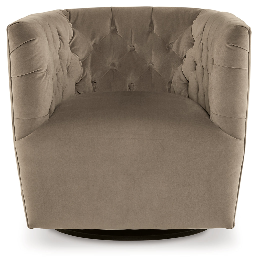 Hayesler Cocoa Swivel Accent Chair