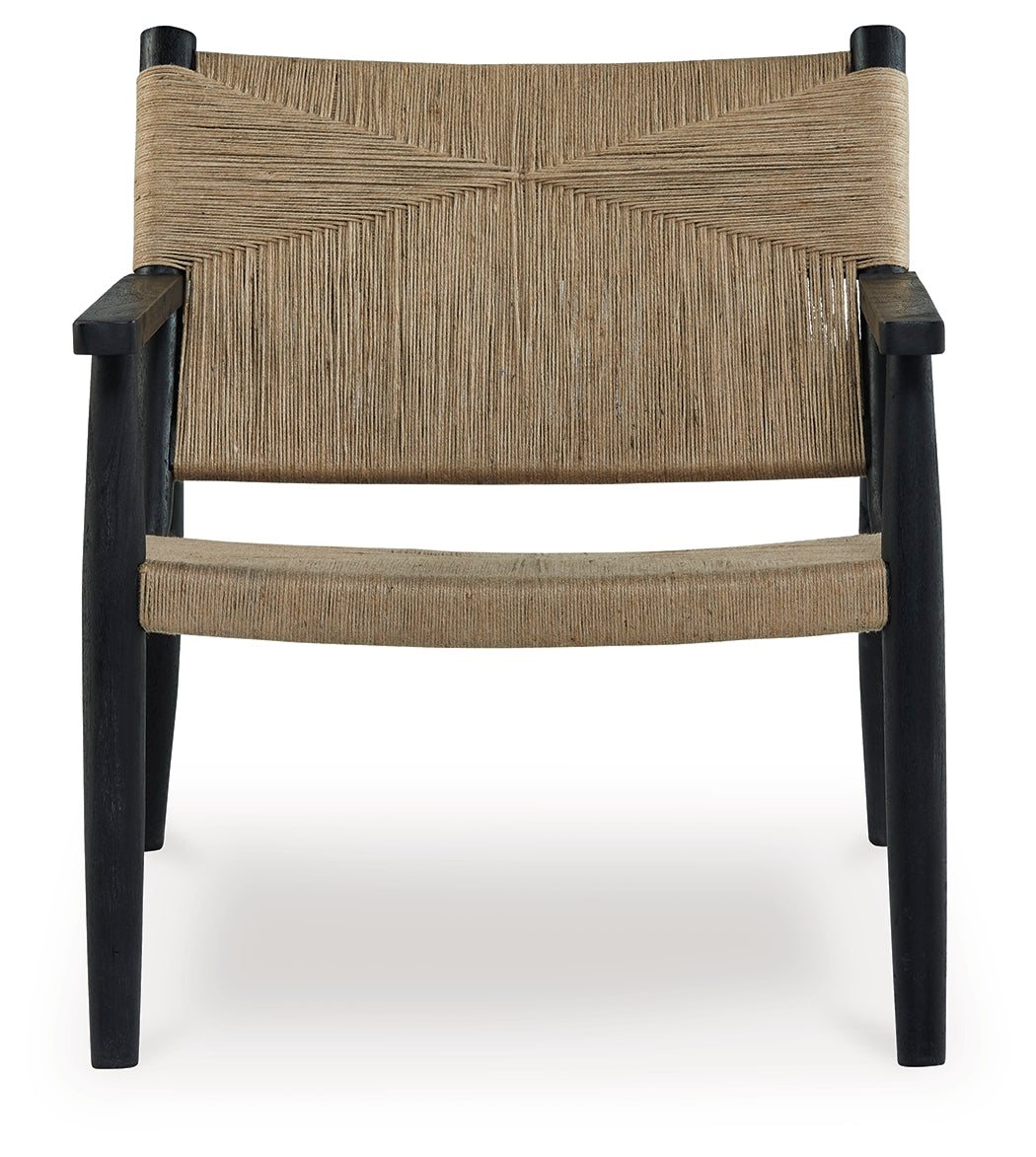 Halfmore Black/Natural Accent Chair