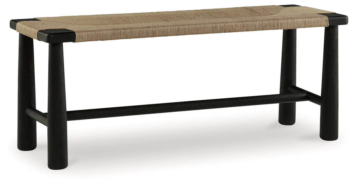 Acerman Black/Natural Accent Bench