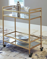 Kailman Gold Finish Bar Cart