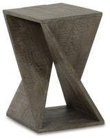 Zalemont Distressed Gray Accent Table